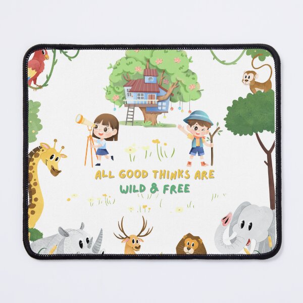 Item preview, All Good Things Are Wild & Free – Cute Nature Illustration for Kids designed and sold by BloomPixelArt.