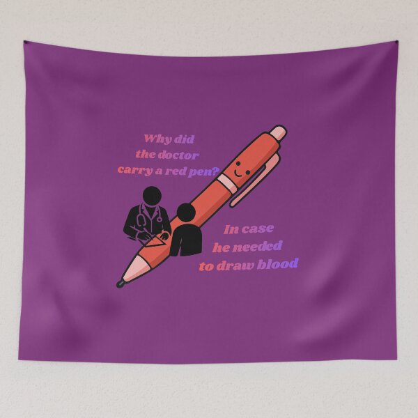 Item preview, Doctor Red Pen Pun - Funny Medical Joke designed and sold by Mr-Nurse.
