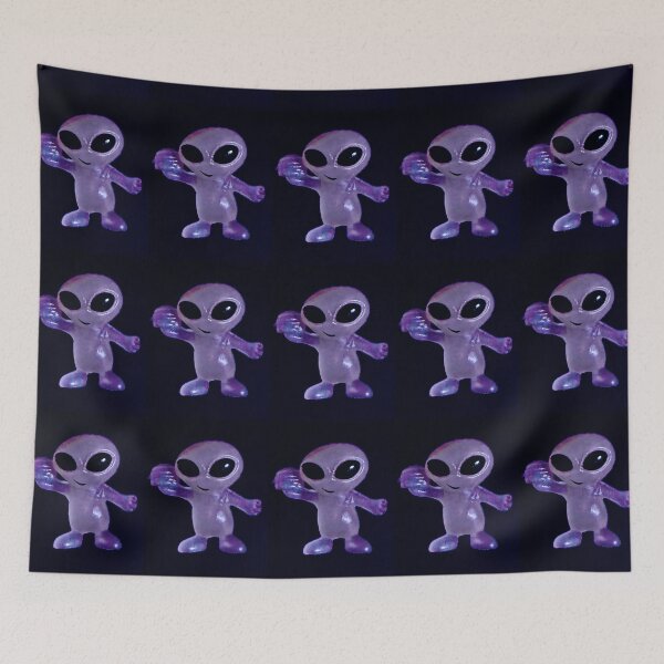 Item preview, Purple Alien with Hamburger by ElitebyElise designed and sold by ElitebyElise.