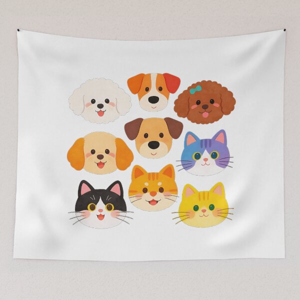 Item preview, A collection of adorable icons of various dogs and cats. designed and sold by Boundless PixelForge.