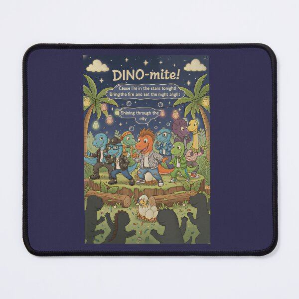 Item preview, Dino-mite Party Dinosaurs Night Concert Retro Funny K-pop Style Celebration designed and sold by SammyMorry.