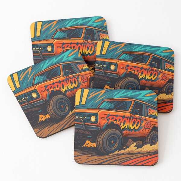 Item preview, Retro Bronco Off-Road Racing Illustration | Dynamic Comic Style 4x4 Artwork for Automotive Fans designed and sold by KrintoryTees.