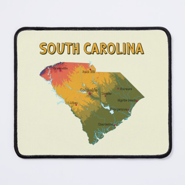 Item preview, South Carolina State Pride, Colorful Topographic Map Art designed and sold by mashmosh.