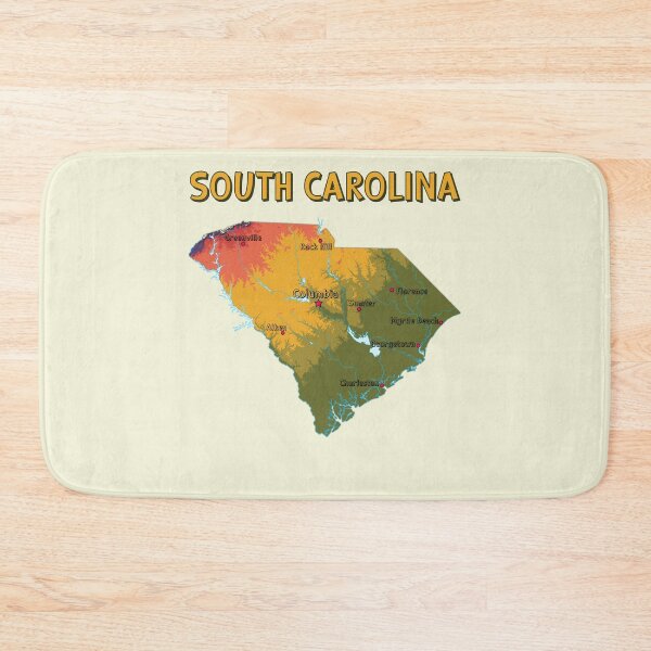 Item preview, South Carolina State Pride, Colorful Topographic Map Art designed and sold by mashmosh.