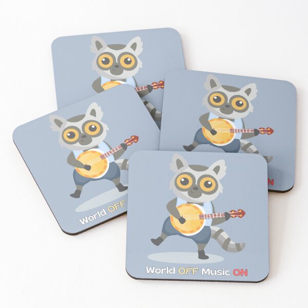 Item preview, World Off Music On – Cute Raccoon Banjo Music Lover Design designed and sold by MUKUND FASHION DESIGN.