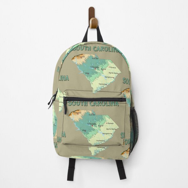 Item preview, South Carolina State Map - Vintage Topographic Nature Style designed and sold by mashmosh.