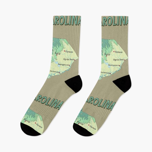 Item preview, South Carolina State Map - Vintage Topographic Nature Style designed and sold by mashmosh.