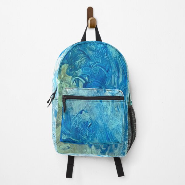 Item preview, Blue Abstract Ice Painting with Frosty Brushstrokes and Textures designed and sold by Rue Design Company.
