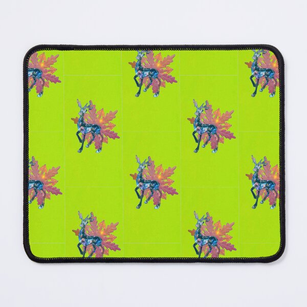 Item preview, Pink Snowflake and Blue Reindeer on Bright Green Background by ElitebyElise designed and sold by ElitebyElise.