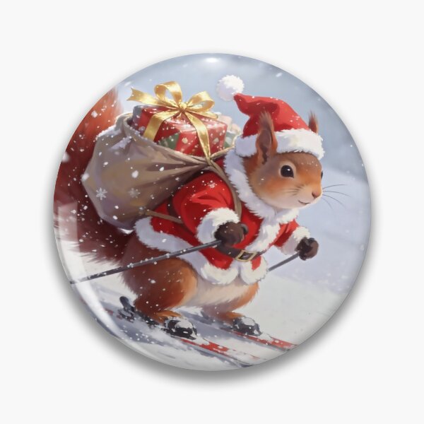 Item preview, Downhill Santa Squirrel designed and sold by vernonplatt.