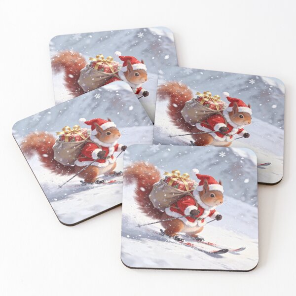 Item preview, Downhill Santa Squirrel designed and sold by vernonplatt.