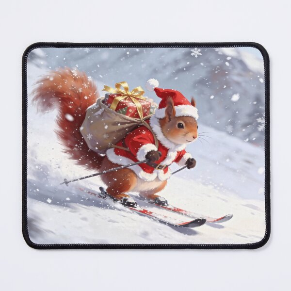 Item preview, Downhill Santa Squirrel designed and sold by vernonplatt.