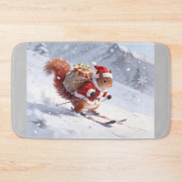 Item preview, Downhill Santa Squirrel designed and sold by vernonplatt.