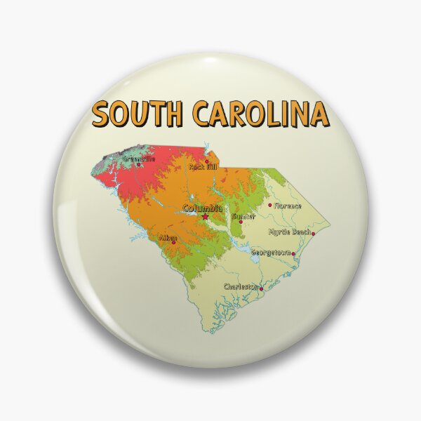 Item preview, South Carolina State Map - Artistic Topographic Style designed and sold by mashmosh.