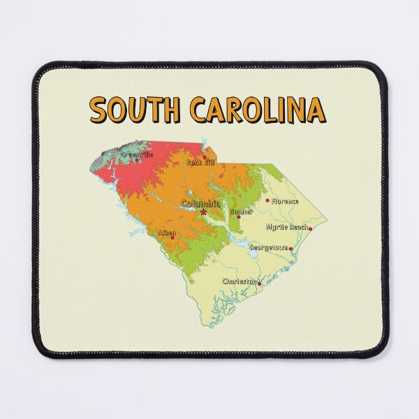 Item preview, South Carolina State Map - Artistic Topographic Style designed and sold by mashmosh.