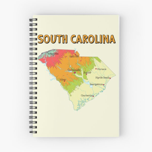 Item preview, South Carolina State Map - Artistic Topographic Style designed and sold by mashmosh.