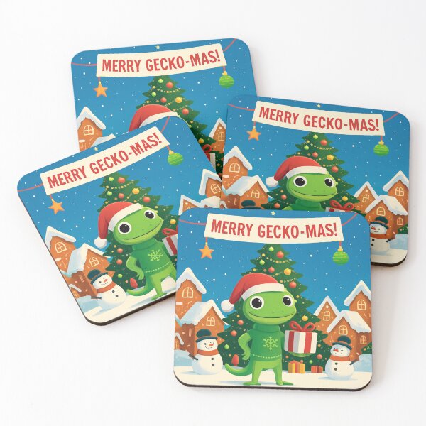 Item preview, gecko merry christmas designed and sold by HABEBADESIGN.