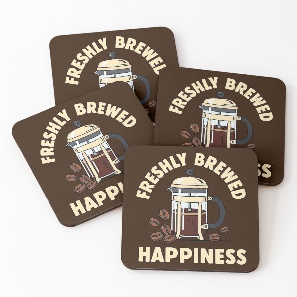 Item preview, Freshly Brewed Happiness French Press designed and sold by nuel-art.