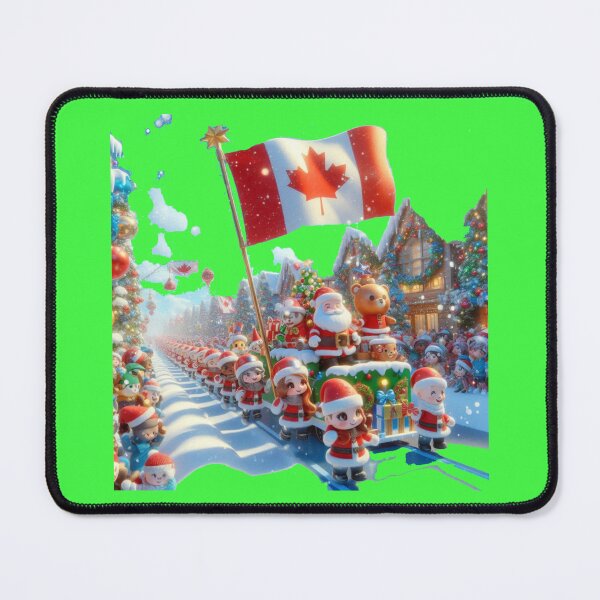 Item preview, Toronto Santa Claus Parade – Cute 3D Christmas Scene with Canada Flag ,  designed and sold by PaintMeWorld.