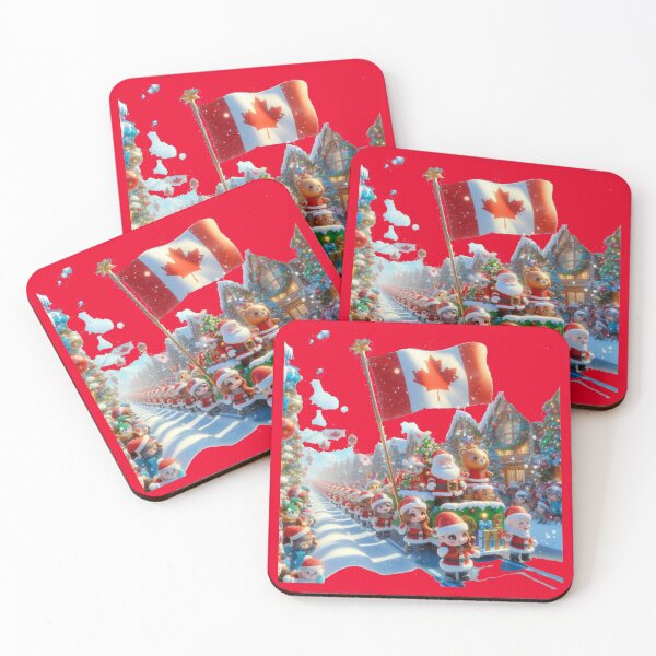 Item preview, Toronto Santa Claus Parade – Cute 3D Christmas Scene with Canada Flag ,  designed and sold by PaintMeWorld.