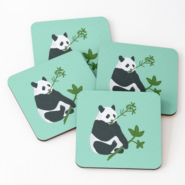Item preview, Panda with Heart-Shaped Bamboo designed and sold by Mirzahorse.