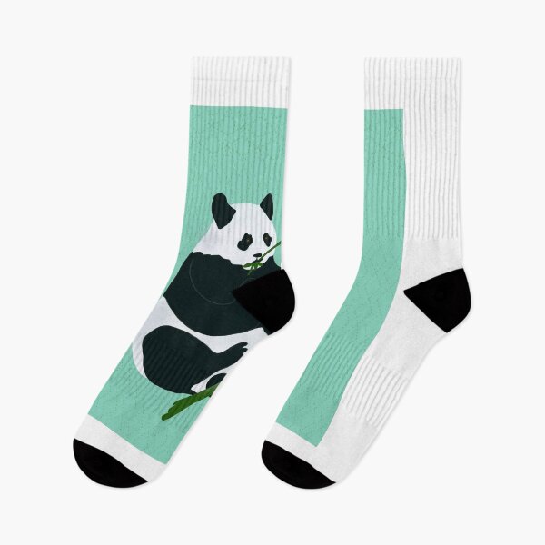 Item preview, Panda with Heart-Shaped Bamboo designed and sold by Mirzahorse.
