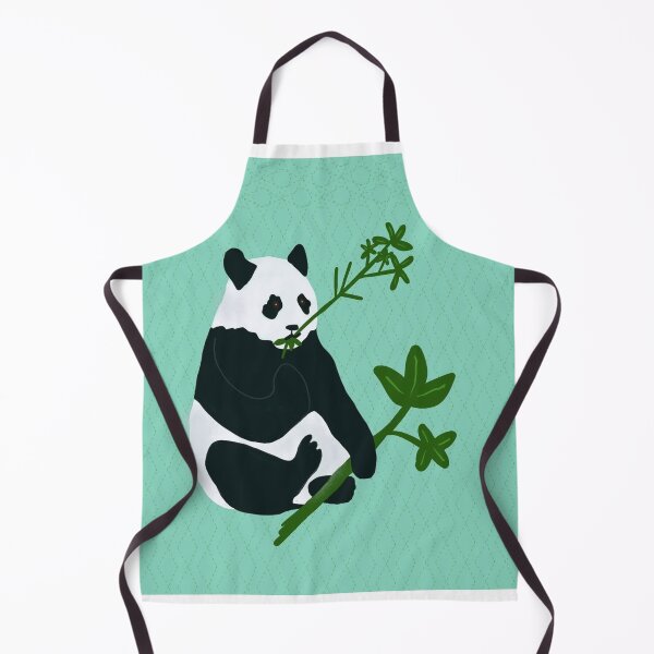 Item preview, Panda with Heart-Shaped Bamboo designed and sold by Mirzahorse.