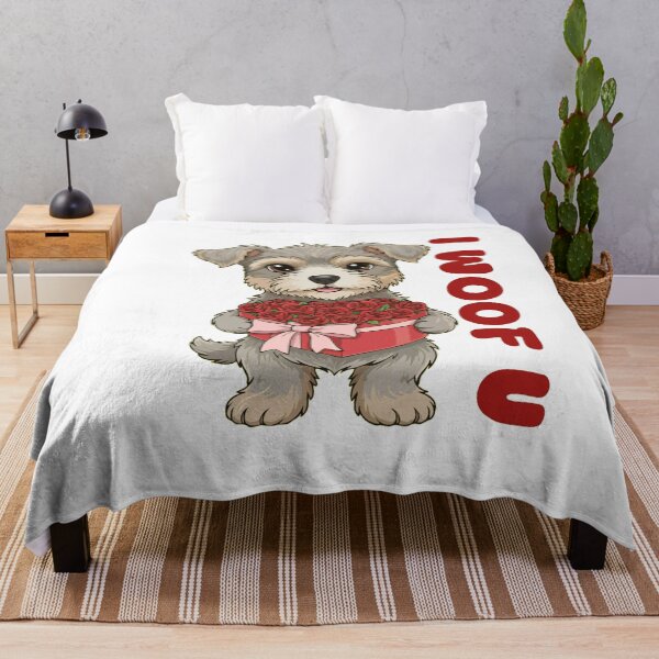 Item preview, I Woof U Dandie Dinmont Terrier Puppy with Flowers – Sweet Dog Love Design designed and sold by The Real Life Symphony.