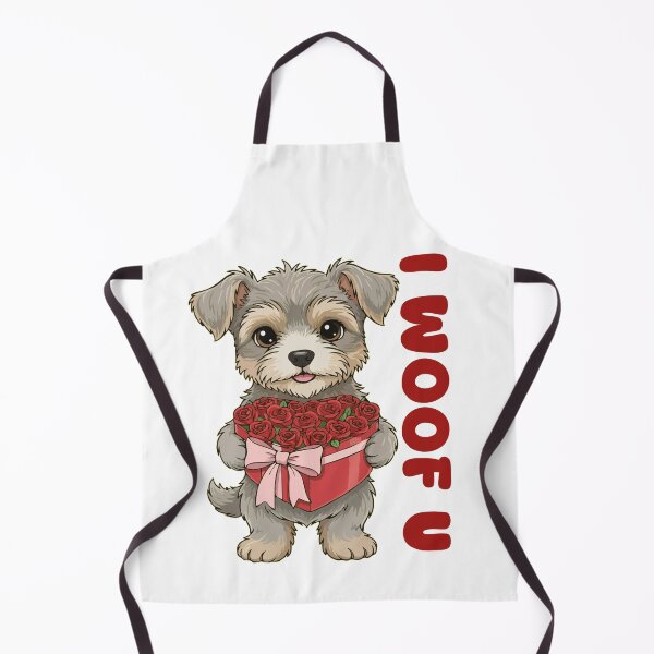 Item preview, I Woof U Dandie Dinmont Terrier Puppy with Flowers – Sweet Dog Love Design designed and sold by The Real Life Symphony.