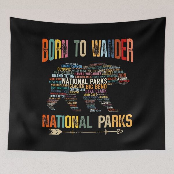 Item preview, National Parks Usa - Bear - Born To Wander National Parks designed and sold by keatnybolho.
