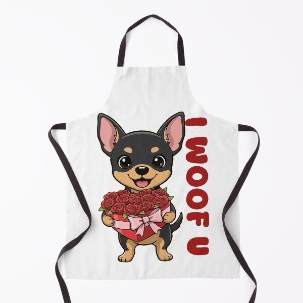 Item preview, I Woof U Chipin Puppy with Flowers – Sweet Dog Love Design designed and sold by The Real Life Symphony.