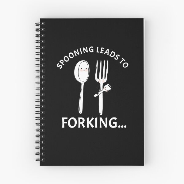 Item preview, Spooning Leads To Forking Hilarious Funny Graphic designed and sold by SassyYetClassy.