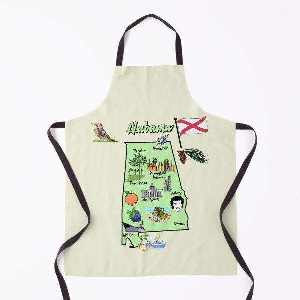 Item preview, Alabama Pride, Landmarks & State Symbols Illustrated Map designed and sold by mashmosh.