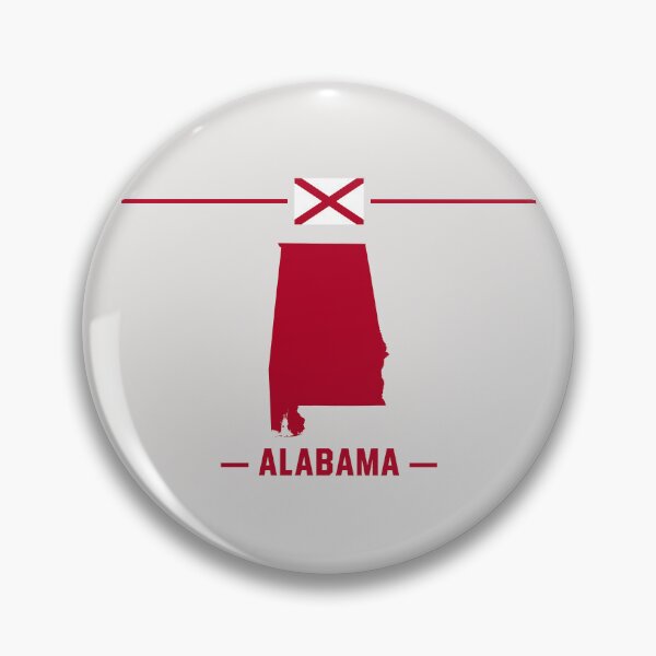 Item preview, Alabama State Pride - Minimalist Crimson Map & Flag Design designed and sold by mashmosh.