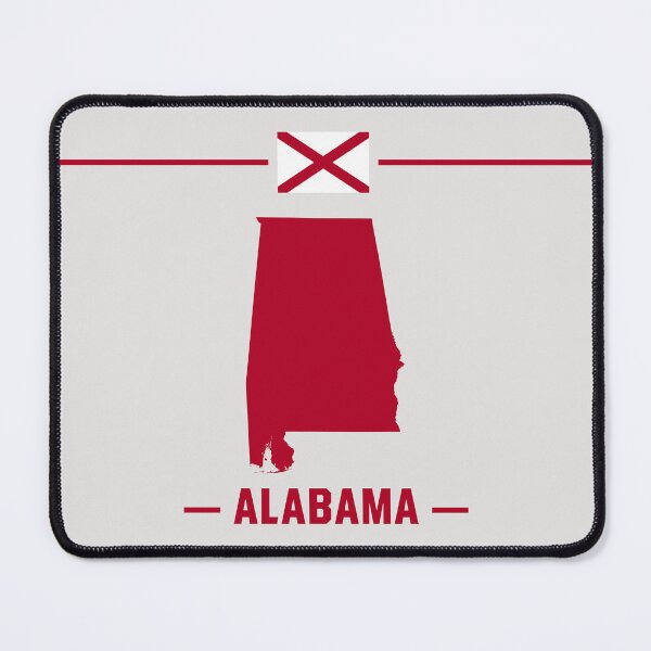 Item preview, Alabama State Pride - Minimalist Crimson Map & Flag Design designed and sold by mashmosh.