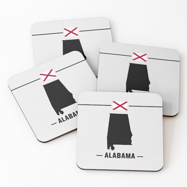 Item preview, Alabama State Pride - Minimalist Silhouette & Flag designed and sold by mashmosh.