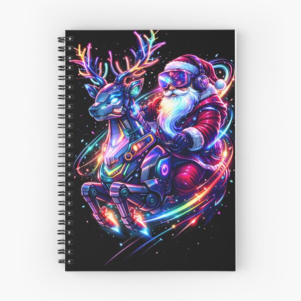 Item preview, Cyber Reindeer RGB Rider | Futuristic Santa Neon Christmas Art designed and sold by SoulenCify.