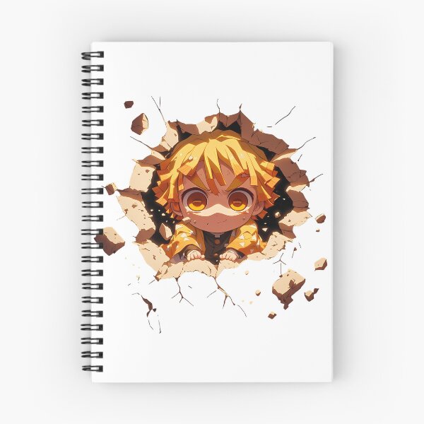 Item preview, Zenitsu Agatsuma Demon Slayer Anime Brave Chibi Peeking Yellow Hair designed and sold by TorbenKuhano.