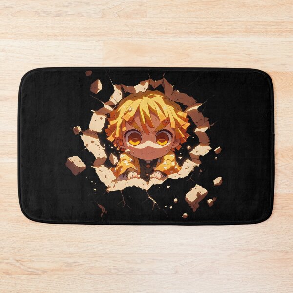 Item preview, Zenitsu Agatsuma Demon Slayer Anime Brave Chibi Peeking Yellow Hair designed and sold by TorbenKuhano.