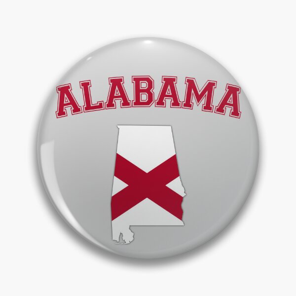 Item preview, Alabama State Flag Outline - Retro Varsity Style Crimson Pride designed and sold by mashmosh.