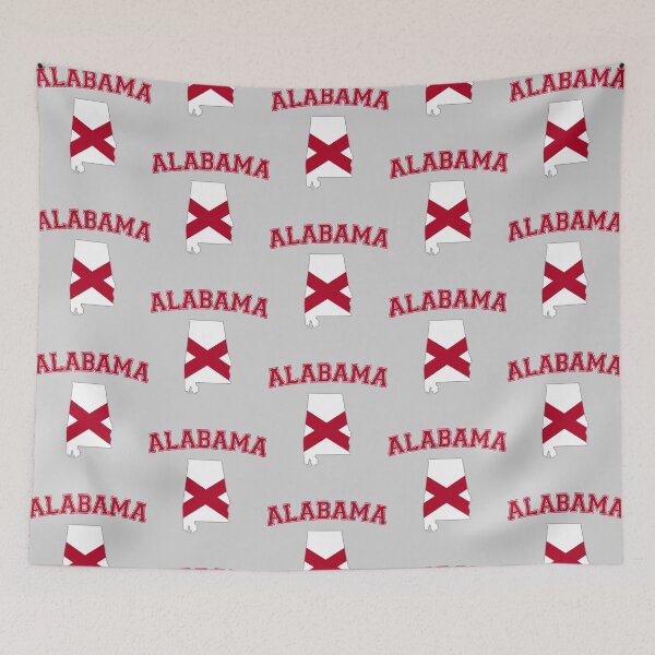 Item preview, Alabama State Flag Outline - Retro Varsity Style Crimson Pride designed and sold by mashmosh.
