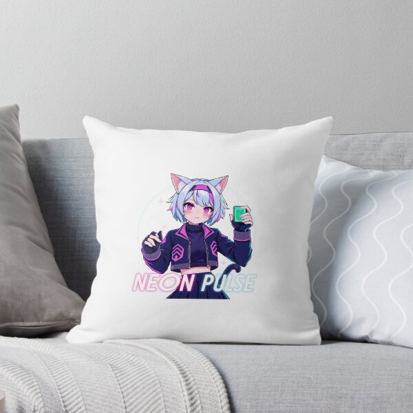 Aperçu de l'œuvre Esthétique de fille-chat anime Neon Pulse créée et vendue par AlignStudio.