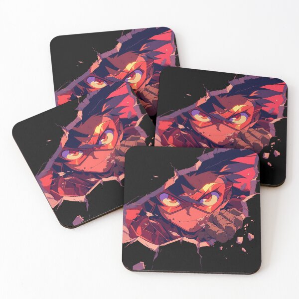 Item preview, Kamina Gurren Lagann Anime Bold Hero Red Glow Rubble Punch Peeking designed and sold by TorbenKuhano.