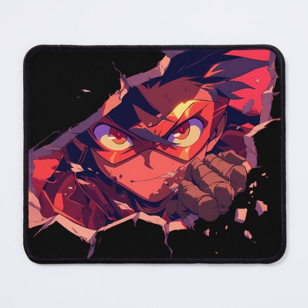 Item preview, Kamina Gurren Lagann Anime Bold Hero Red Glow Rubble Punch Peeking designed and sold by TorbenKuhano.