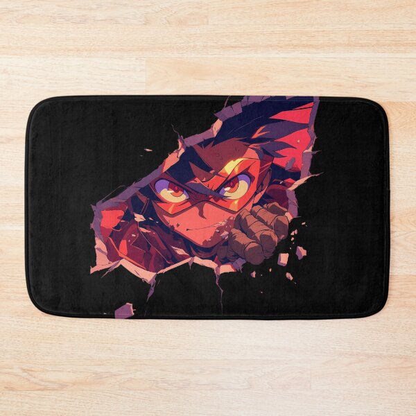 Item preview, Kamina Gurren Lagann Anime Bold Hero Red Glow Rubble Punch Peeking designed and sold by TorbenKuhano.
