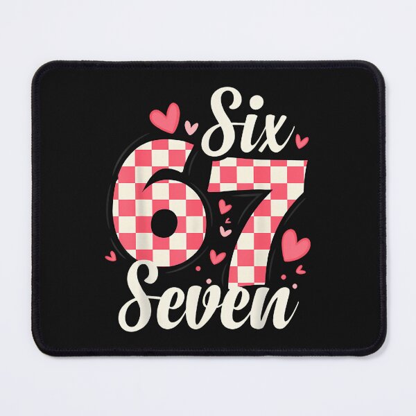 Item preview, Cute Valentine Six Seven Checkerboard Love Pink Hearts designed and sold by Intomindfood.