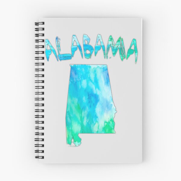 Item preview, Alabama State Map Watercolor Blue Turquoise Artistic Design designed and sold by mashmosh.