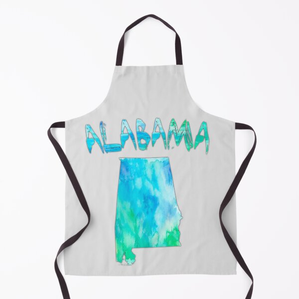 Item preview, Alabama State Map Watercolor Blue Turquoise Artistic Design designed and sold by mashmosh.