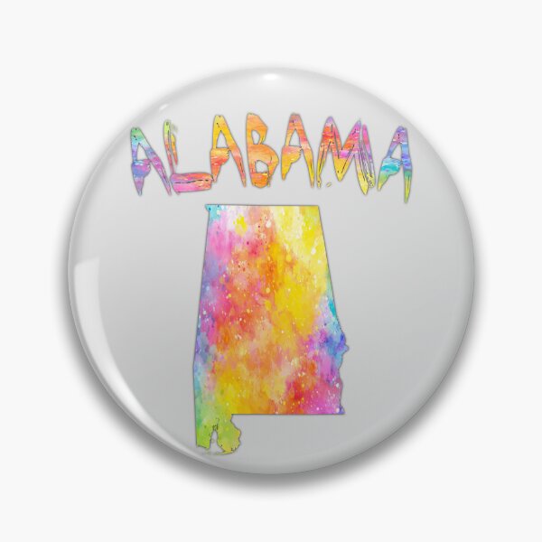 Item preview, Alabama State Map - Vibrant Abstract Watercolor Art designed and sold by mashmosh.