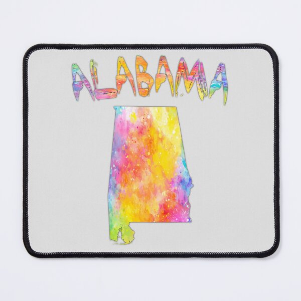 Item preview, Alabama State Map - Vibrant Abstract Watercolor Art designed and sold by mashmosh.